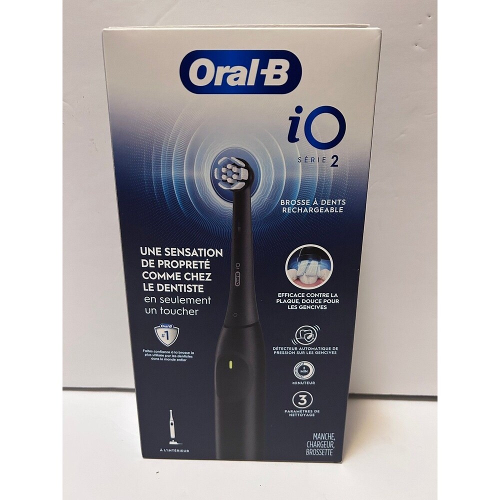 Oral-B iO Series 2 Rechargeable Electric Toothbrush Black Pressure Sensor New